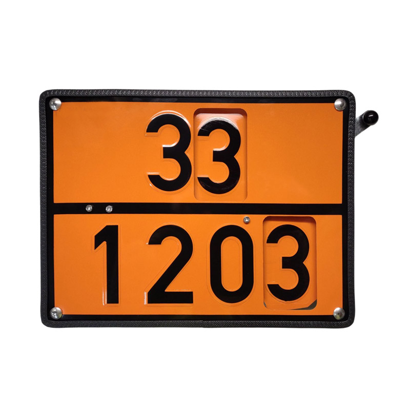 082000004 ADR SIGNBOARD INTERCHANGEABLE NUMBERS PETROL/DIESEL 30/1202 – 33/1203 WITH LEVER