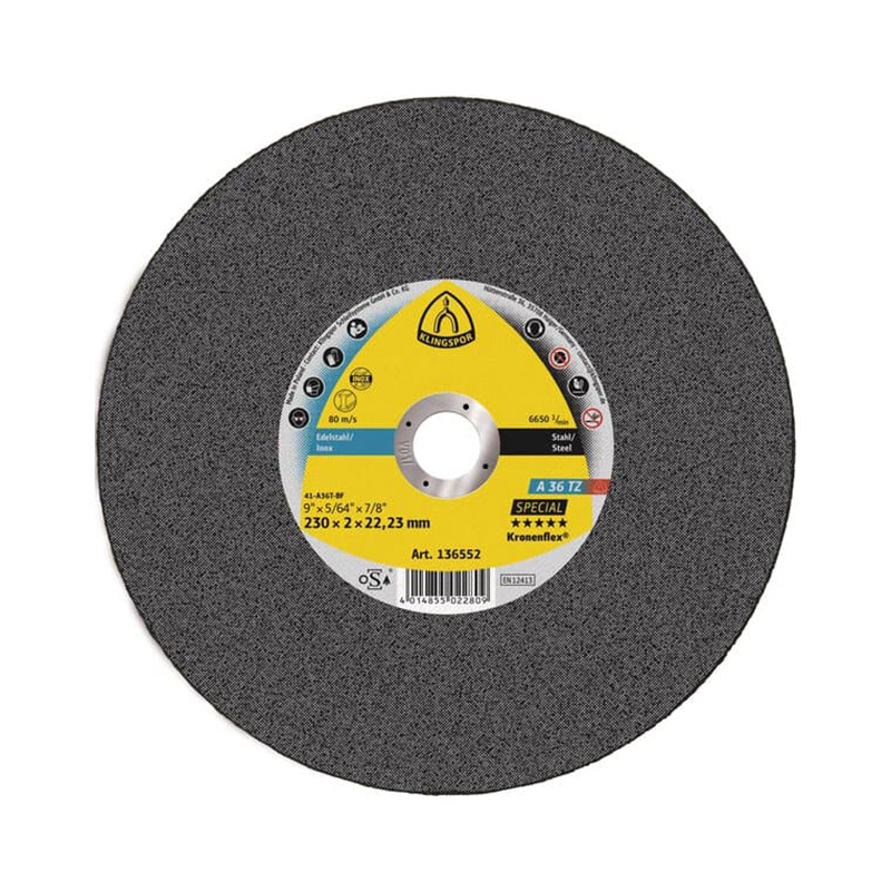 136550 KLINGSPOR CUTTING-OFF WHEEL FOR INOX 125x2x22mm A 36 TZ SPECIAL