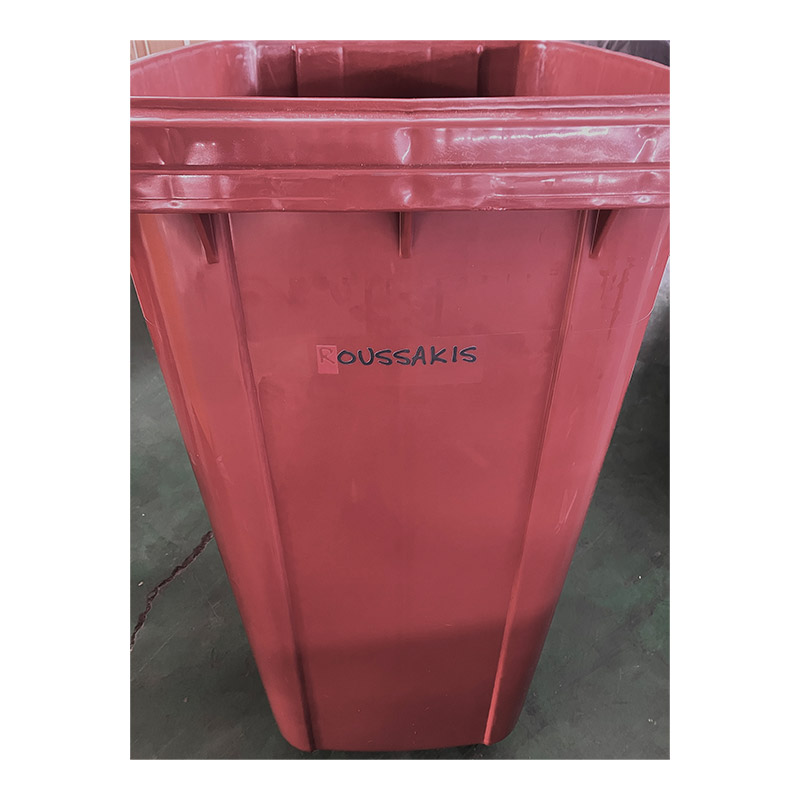 174112 POLYETHYLENE GARBAGE BIN WITH WHEELS BROWN 240lt