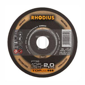 RHODIUS ΔΙΣΚΟΣ ΚΟΠΗΣ INOX TOPLINE XTK38 Φ125×2.0mm
