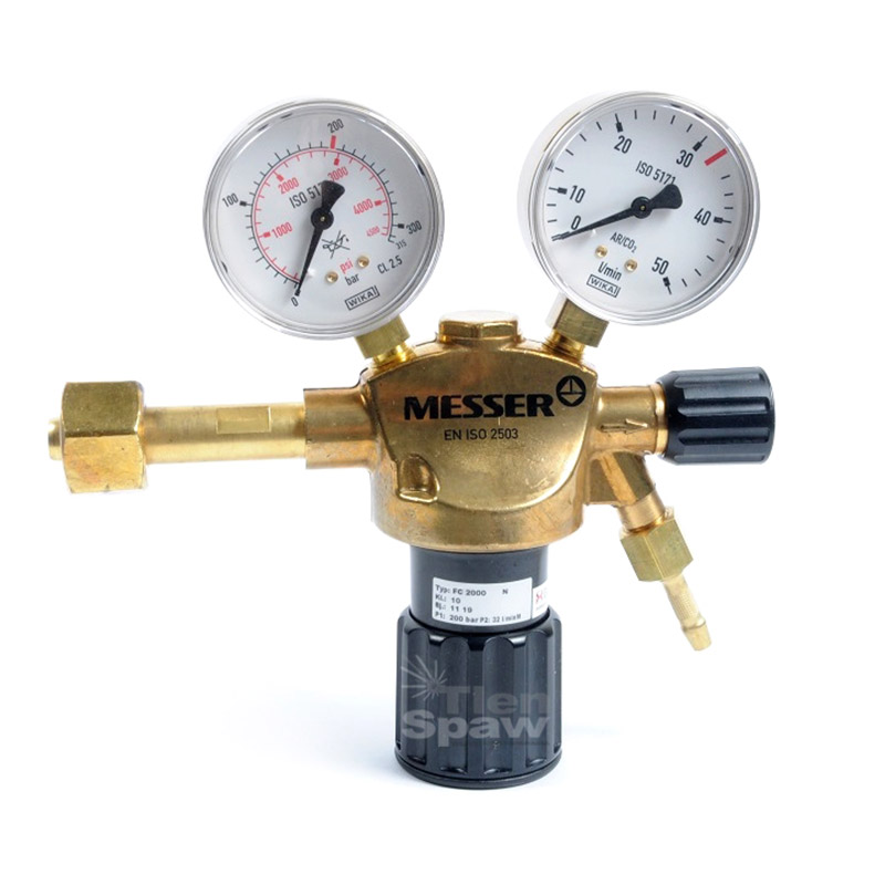 71620124.jpg MESSER ARGON/CO2 PRESSURE REGULATOR 200bar 32Ltr/min G1/4RH