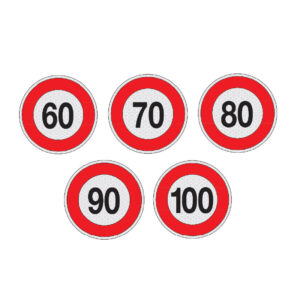 ADR ΑΥΤΟΚΟΛΛΗΤΑ ΟΡΙΟΥ ΤΑΧΥΤΗΤΑΣ ΜΕ ΑΝΑΚΛΑΣΤΙΚΟ ΦΙΛΜ Ø20cm