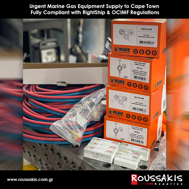 Urgent Marine Gas Equipment Supply to Cape Town – Fully Compliant with RightShip & OCIMF Regulations