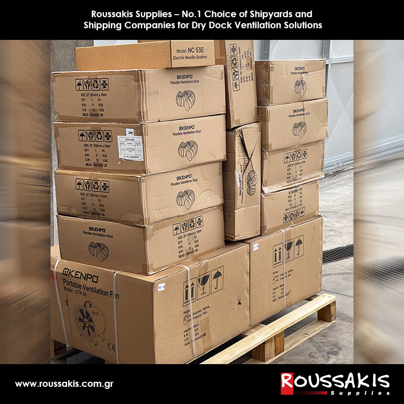 Roussakis Supplies – No.1 Choice of Shipyards and Shipping Companies for Dry Dock Ventilation Solutions