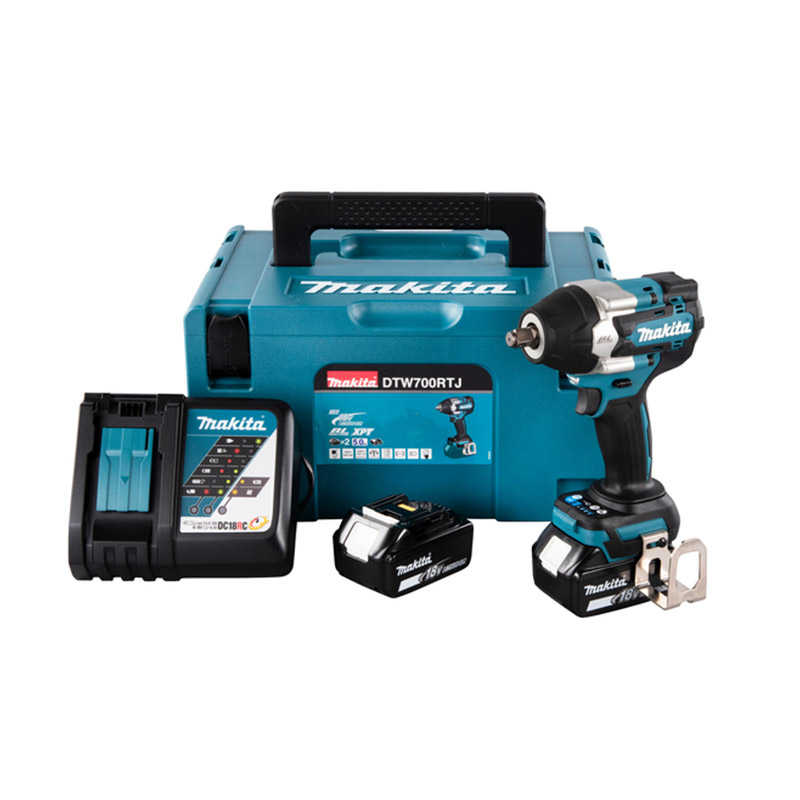 MAKITA ΜΠΟΥΛΟΝΟΚΛΕΙΔΟ ΜΠΑΤΑΡΙΑΣ 18V Brushless 700Nm 1/2" + 2x BL1850B DTW700RTJ MAKITA ΜΠΟΥΛΟΝΟΚΛΕΙΔΟ ΜΠΑΤΑΡΙΑΣ 18V Brushless 700Nm 1/2″ + 2x BL1850B DTW700RTJ