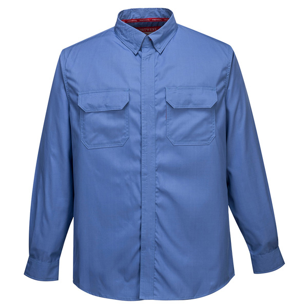 FR69BLU.jpg PORTWEST FLAME RESISTANT SHIRT FR69