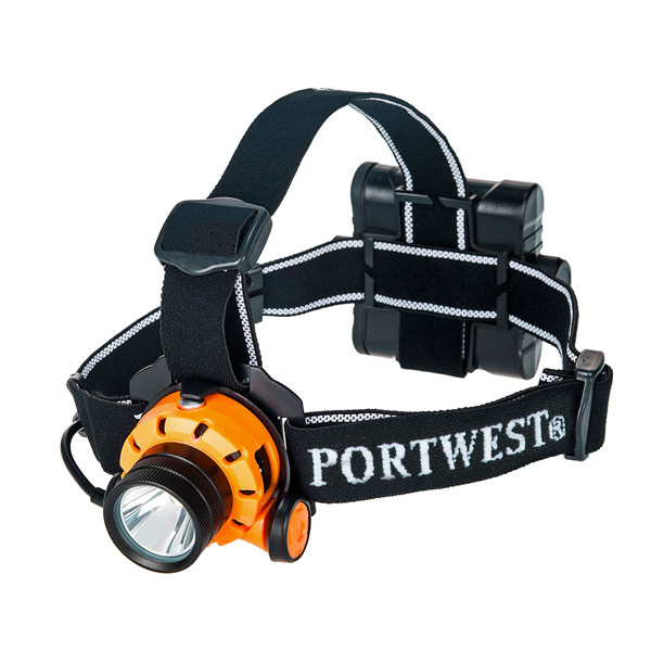 PA64YBR.jpg PORTWEST POWER HEAD LIGHT 3 FUNCTIONS 500lm 4xAA PA64