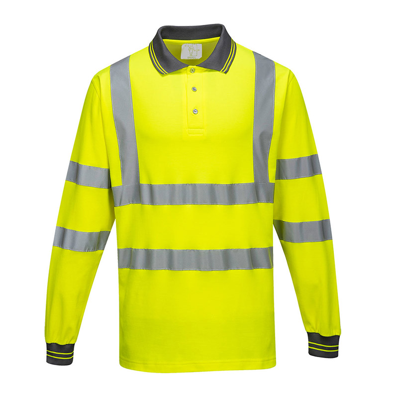 S271YER PORTWEST HIGH VISIBILITY LONG SLEEVES POLO S271