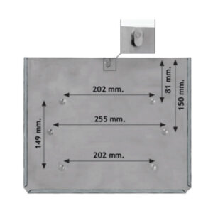 ADR ΒΑΣΗ ΠΙΝΑΚΙΔΑΣ ZINC ΜΕ ΑΓΚΙΣΤΡΟ ΑΣΦΑΛΕΙΑΣ 40x30cm