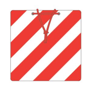 ADR ΠΙΝΑΚΙΔΑ ΑΝΤΑΝΑΚΛΑΣΤΙΚΗ ΚΟΚΚΙΝΗ/ΛΕΥΚΗ ΜΕ ΚΟΡΔΟΝΙ 50x50cm