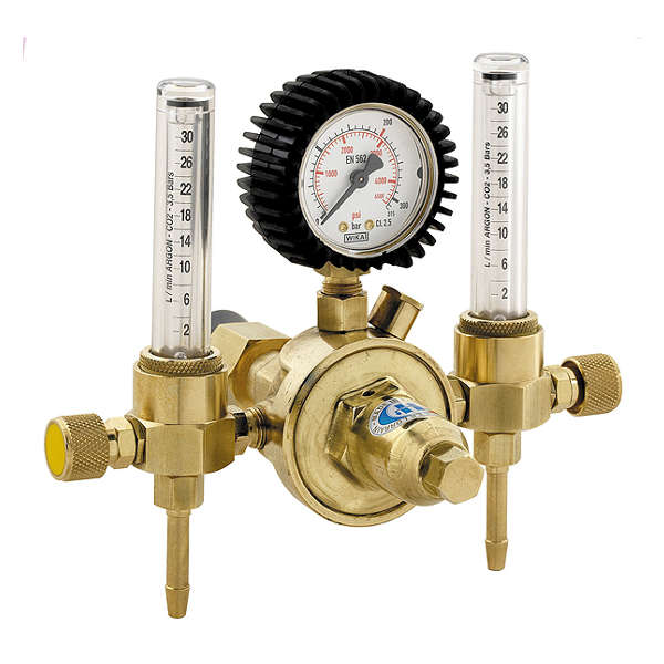 lelorrain_manometer.jpg LE LORRAIN ARGON PRESSURE REGULATOR WITH ΜΕ 2 GAUGE 54202