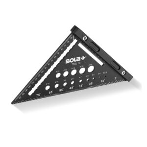 SOLA Aluminum Measuring Triangle TDS 18 with Drill Guides